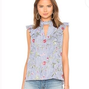BCBG Generation Floral embroidered Blouse